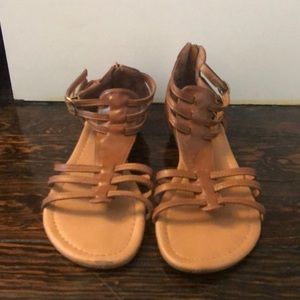 Brown gladiator sandals